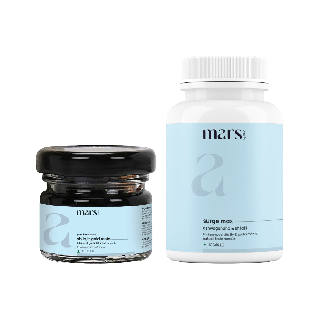 Shilajit Gold Resin with Ashwagandha Capsules | Mars – Mars By GHC