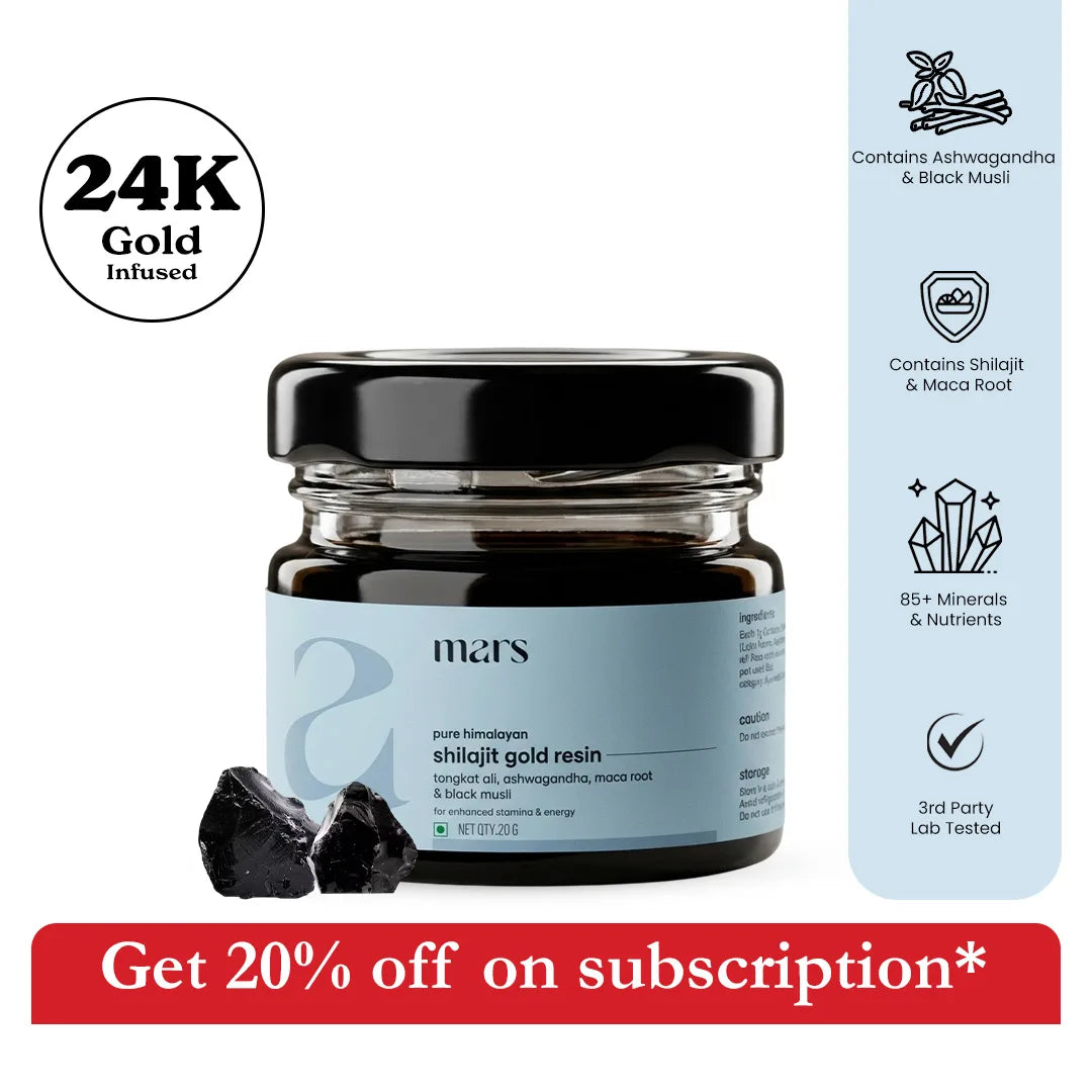 Pure Himalayan Shilajit Gold Resin with Ashwagandha|Mars by GHC