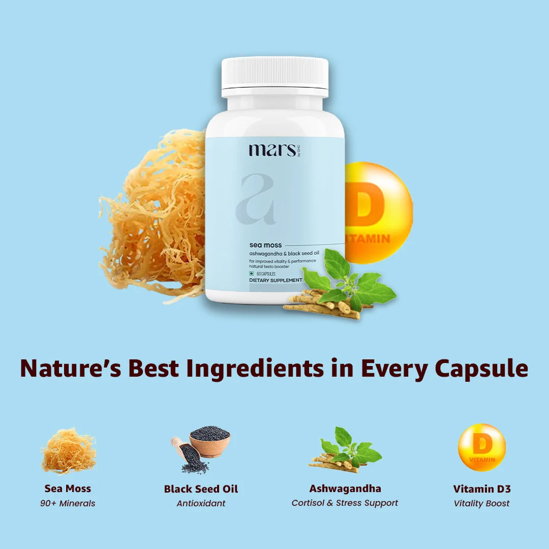 Sea Moss Supplement with Ashwagandha & Vitamin D3 | Mars – Mars By GHC