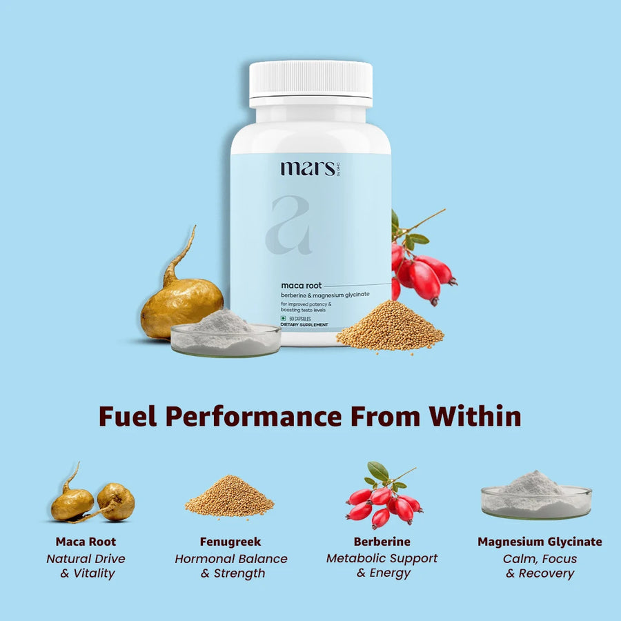 Maca Root Capsules with Ginseng & Magnesium | Mars – Mars By GHC