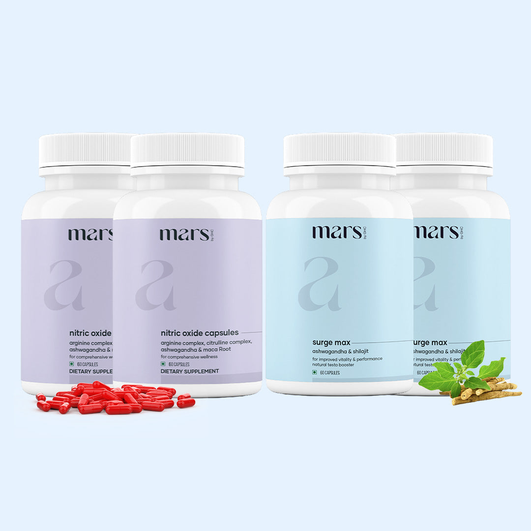 Growth Max Combo: Powered by Nitric Oxide & Pure Ashwagandha Capsules