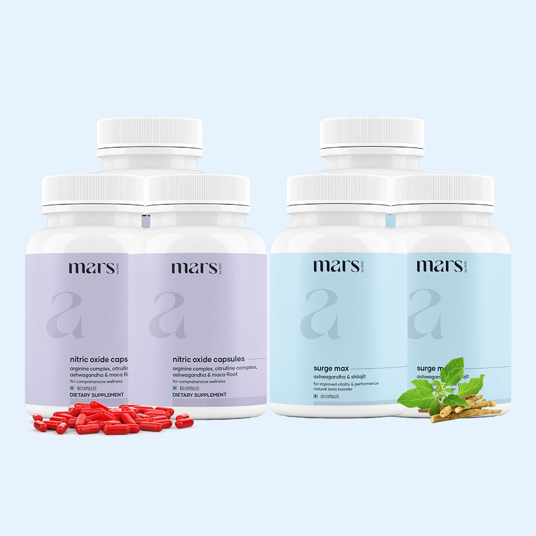 Growth Max Combo: Powered by Nitric Oxide & Pure Ashwagandha Capsules