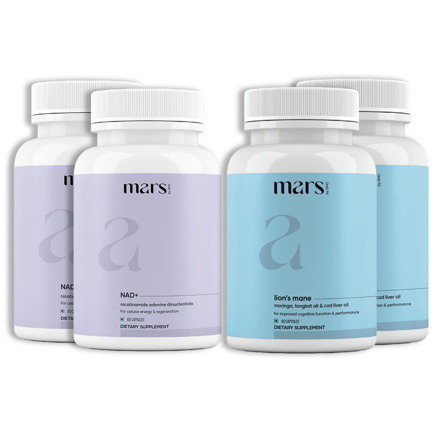 Mars Limitless Drive Combo: A NAD & Lions Mane Combo For Better Drive, Peak Performance & Bedroom Game