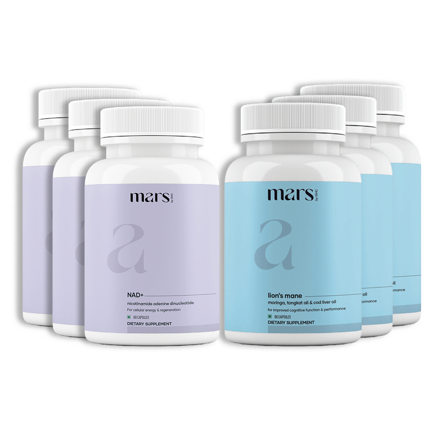 Mars Limitless Drive Combo: A NAD & Lions Mane Combo For Better Drive, Peak Performance & Bedroom Game