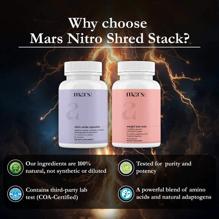 Nitro Shred Stack – Powered by Nitric Oxide & L-Carnitine – Mars By GHC