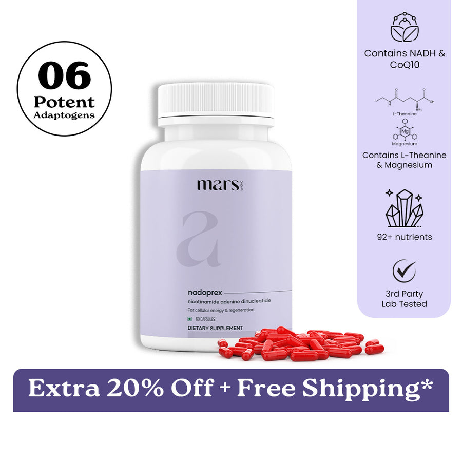 Mars NADoPrex: A NAD & CoQ10 Booster For Metabolism, Gut Health, & Energy