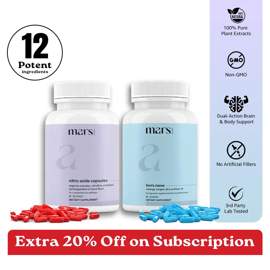 Mars Vitality Max - A Lion's Mane & Nitric Oxide Combo for Better