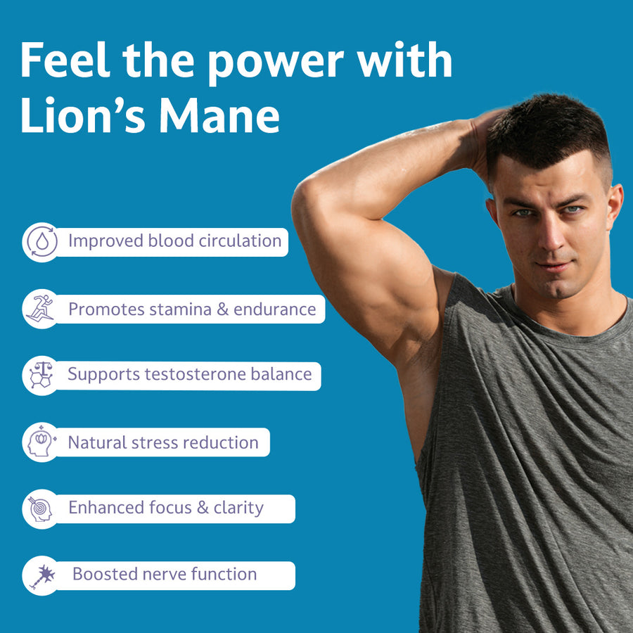 Mars Pure Lion’s Mane Caps - Unlock Monster Energy, Brain Power & All-Night Endurance
