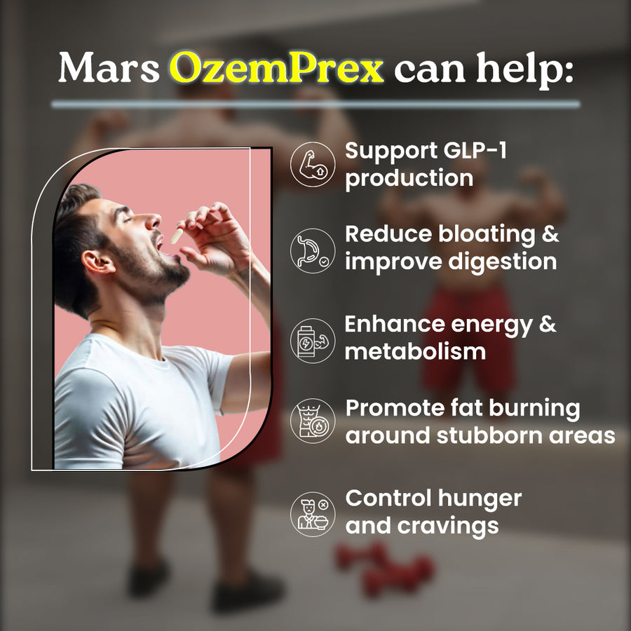 Mars OzemPrex: A Natural Akkermansia Booster with Improved GLP-1 Production, Gut Health & Calorie Control