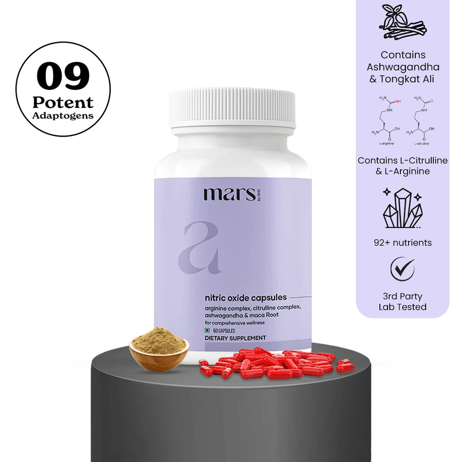 Mars Nitric Oxide capsules: A Natural Nitric Oxide Booster For Muscle Pump, Endurance and Strength