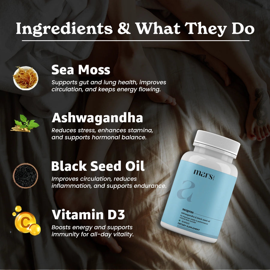 Sea Moss Supplement with Ashwagandha & Vitamin D3 | Mars – Mars By GHC