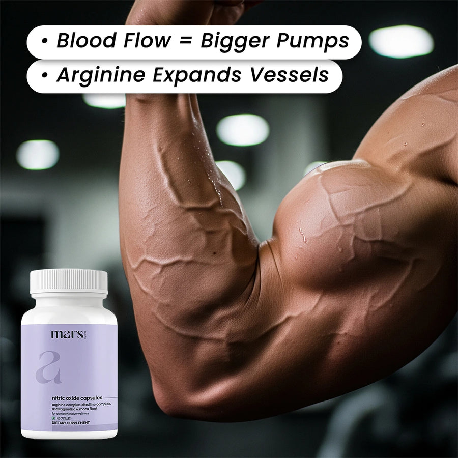 Mars Nitric Oxide capsules: A Natural Nitric Oxide Booster For Muscle Pump, Endurance and Strength