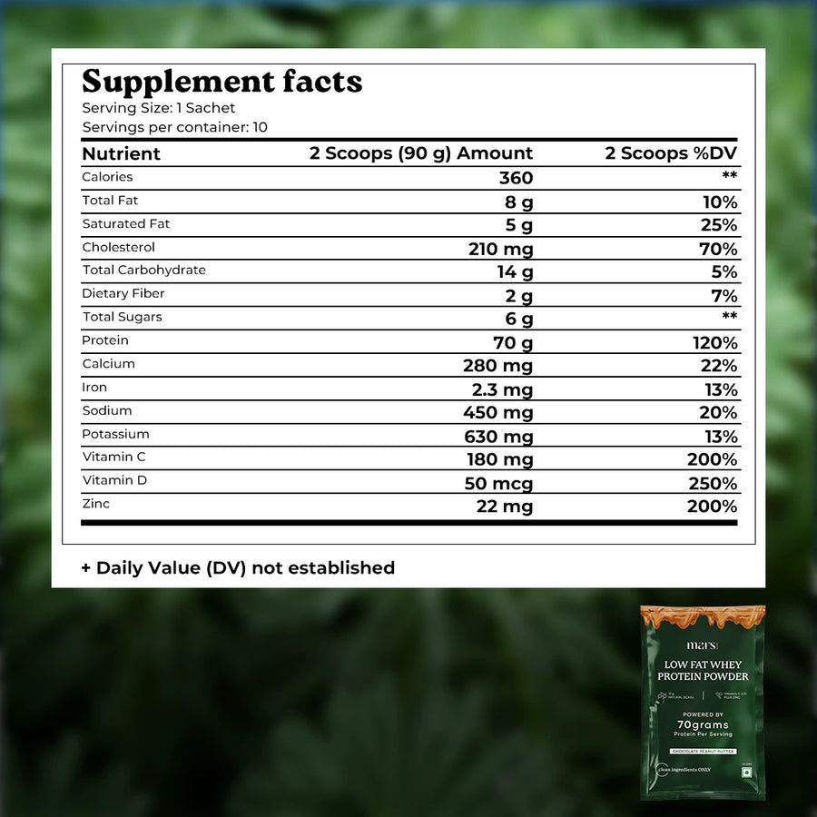 Mars Low Fat Whey Protein Powder