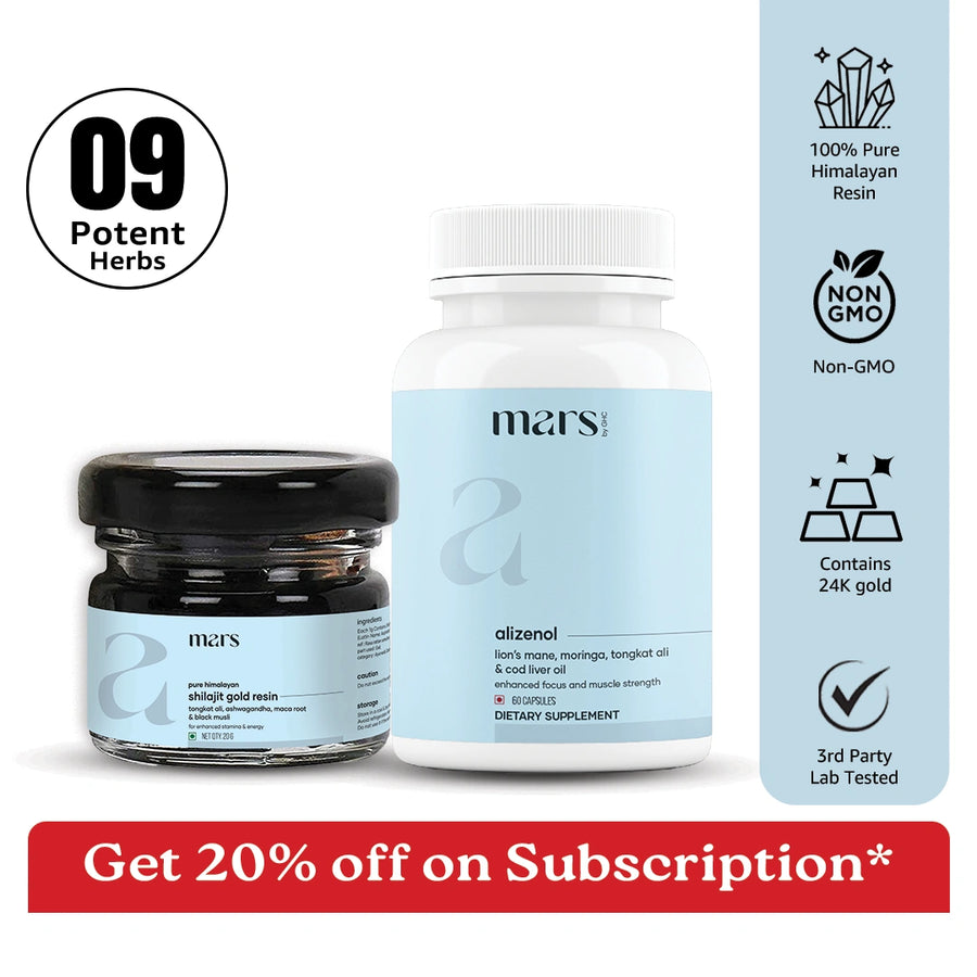 Power & Strength Combo - Powered with Shilajit Gold, Ashwagandha, Lionsmane and Moringa