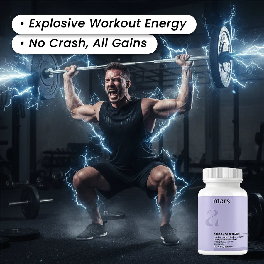 Mars Nitric Oxide capsules: A Natural Nitric Oxide Booster For Muscle Pump, Endurance and Strength