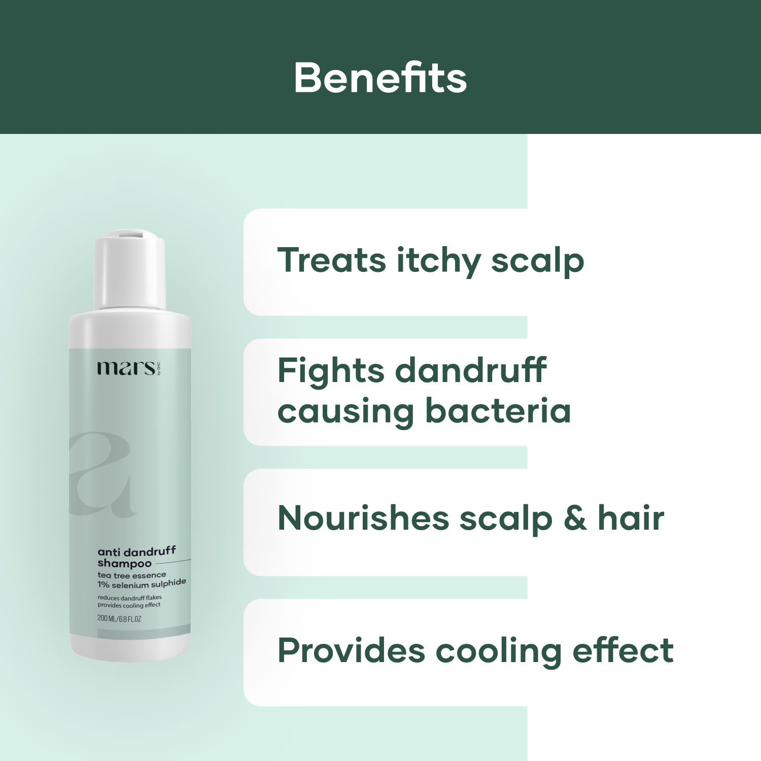 Mars AntiDandruff Shampoo With Aloe Vera & Menthol