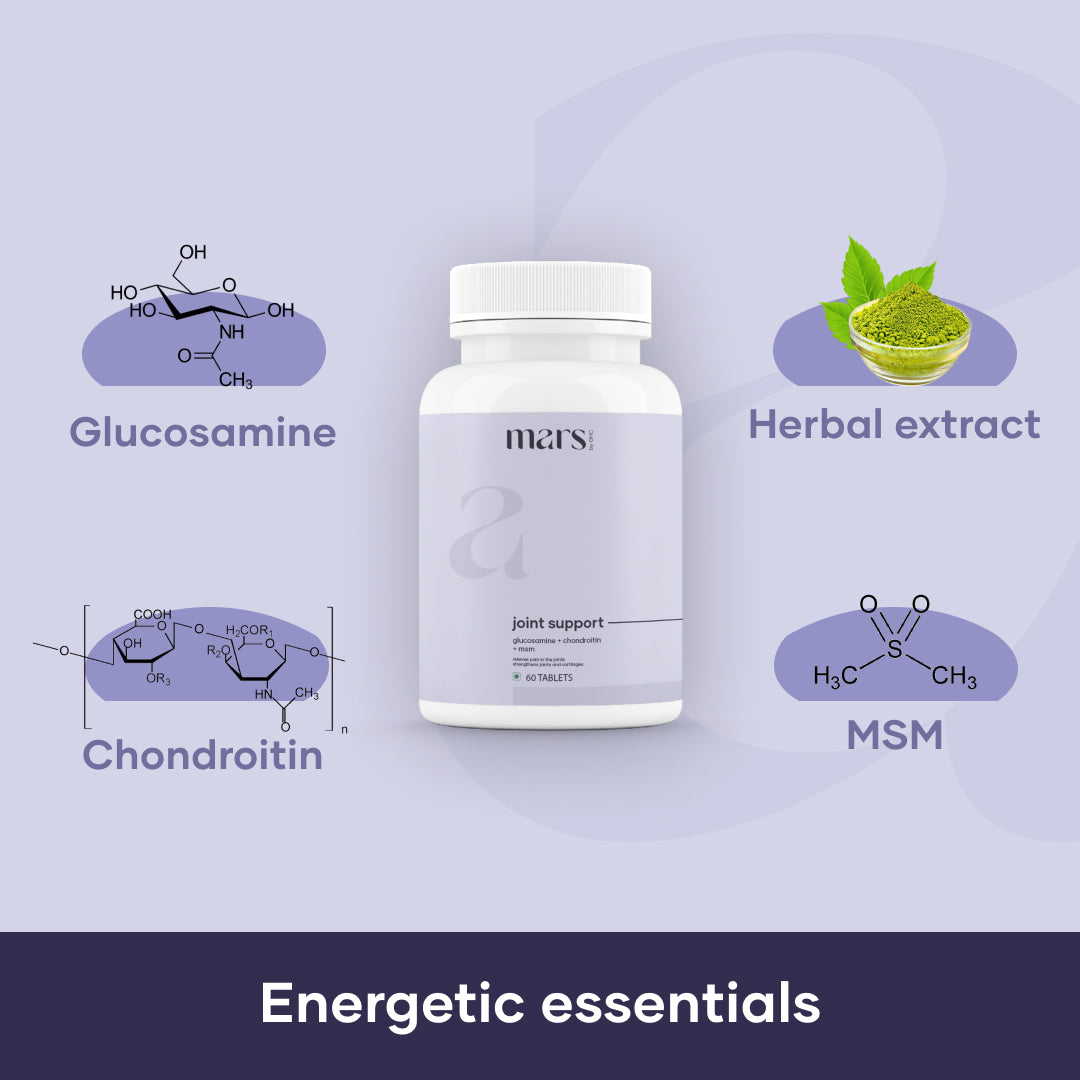 Joint Pain Relief Combo Powered with Glucosamine, MSM, Vitamin D3 Fo