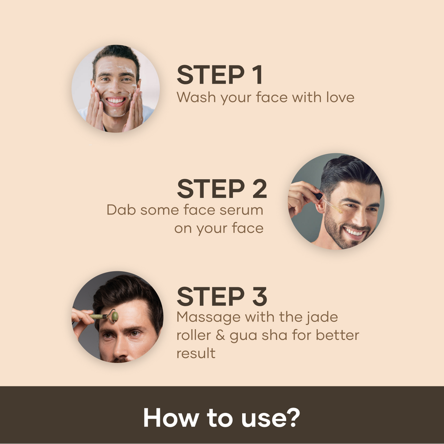 Gua sha & Jade Roller face massager set | Face roller for acne