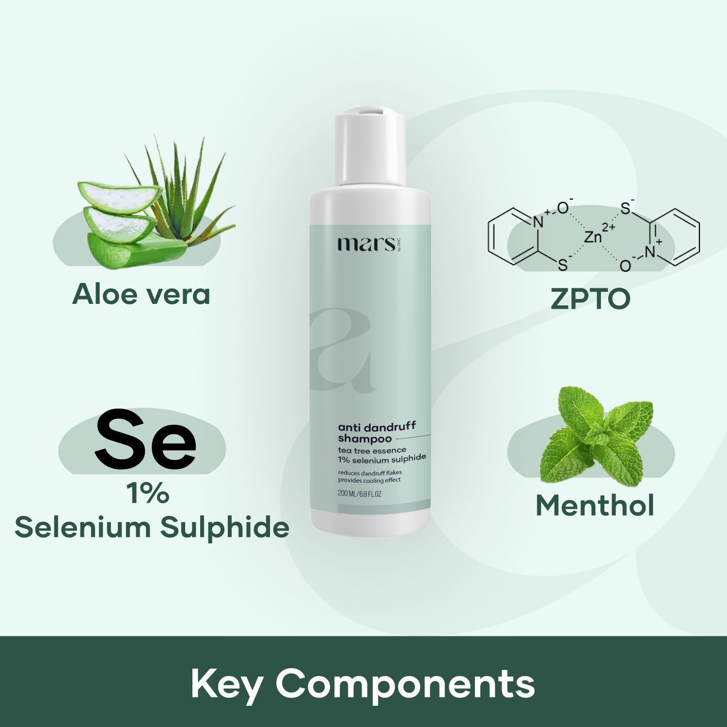 Mars AntiDandruff Shampoo With Aloe Vera & Menthol