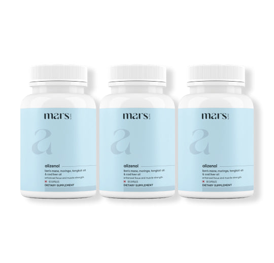 Mars Alizenol Capsules with Lion’s Mane, Tongkat Ali & Cod Liver Oil – Drive, Stamina & Performance Confidence Support (60N)