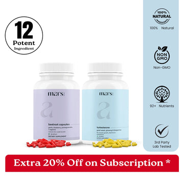 Mars Testo Max Combo : Mars Beetroot Nitric Oxide Booster & Mars Turkesterone Capsules